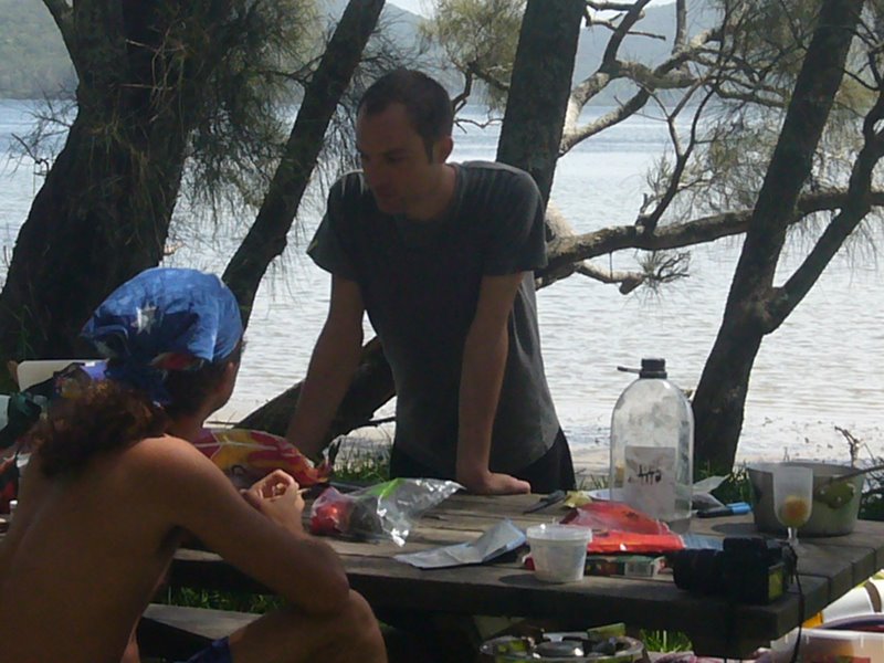 Freedom camping by the Lake in Forster